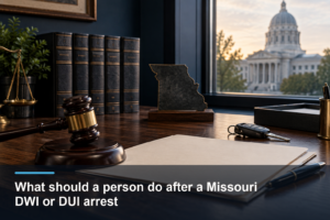 What should a person do after a Missouri DWI or DUI arrest